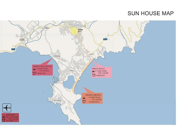 Sun House 4 Center Airconditioned Apartment Villasimius
